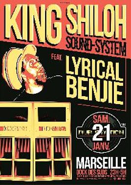 flyer-concert-KING SHILOH & Sound system-concert-Marseille Dub Station #33