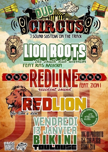 flyer-concert-Lions Roots-concert-Dub Circus #1 