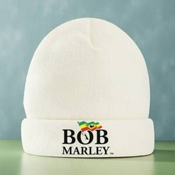 Bonnet blanc Bob Marley