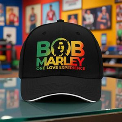 Casquette Noir Bob Marley Rasta