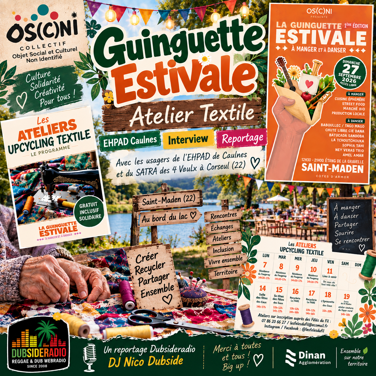 Interview Reportage Oscni - Guinguette Estivale - Epad Caulnes - Alexandra - Alain et les usagés du Satra des 4 Vaulx de Corseul Bretagne Côtes-D'Armor 22 ...